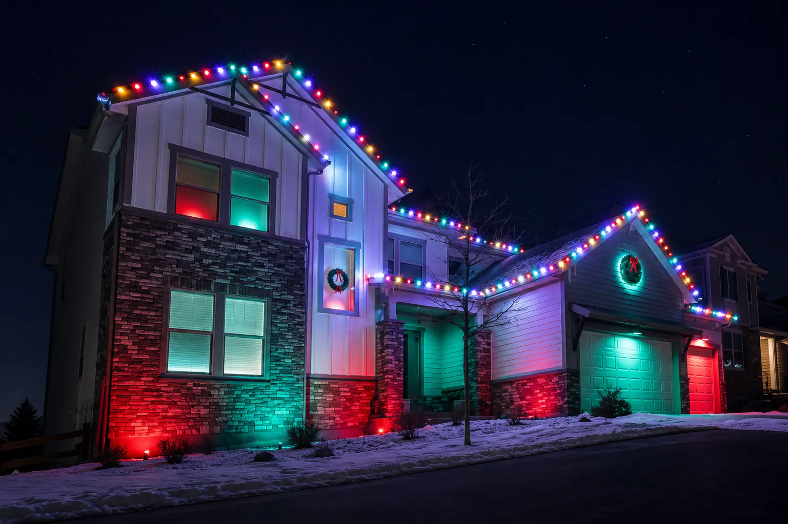 Mountain House Lighting install 2